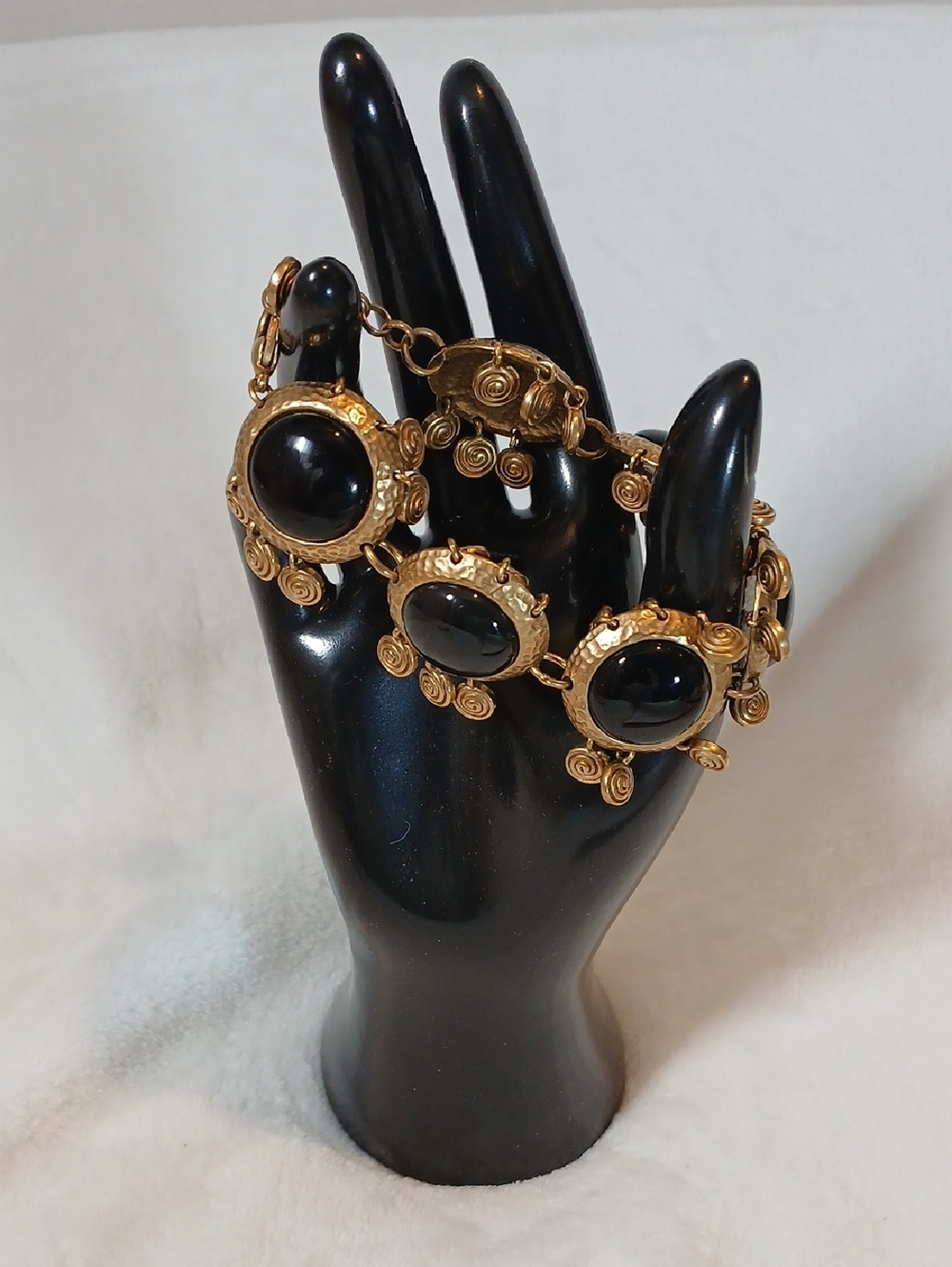 kate spade Gold-Tone Bracelet with Black Cabochons
